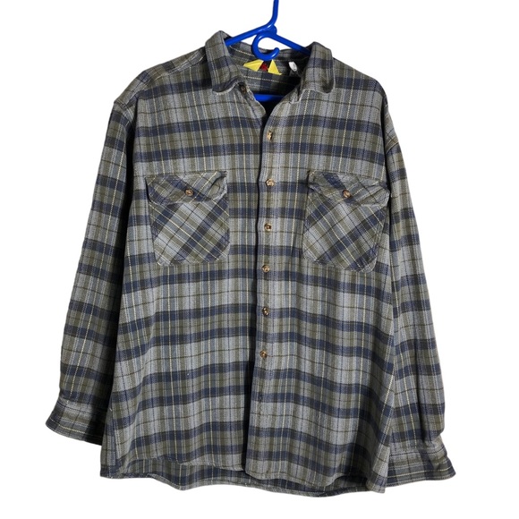 Work N’ Sport heavy flannel button down shirt jacket. Sz 2XLT - Picture 1 of 5